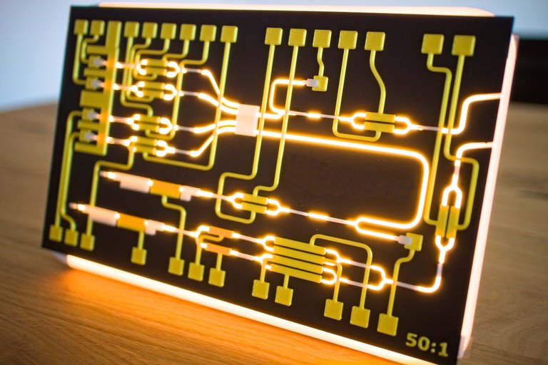 Modell eines photonisch integrierten Chips zur Quantenkommunikation