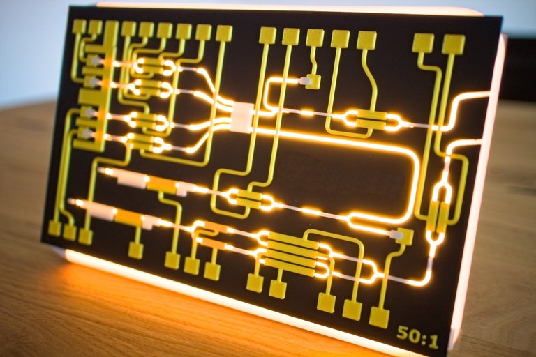 Modell eines photonisch integrierten Chips zur Quantenkommunikation