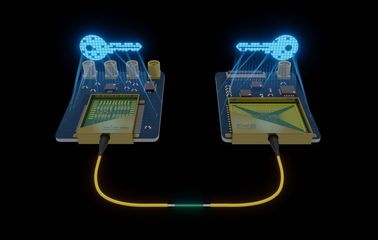 Hochintegrierte photonische Chips für die Quantenkommunikation